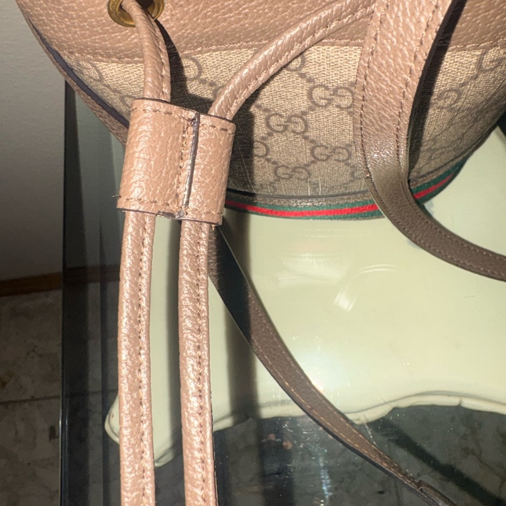 Gucci Brown GG Canvas Mini Drawstring Bucket Bag - Picture 10 of 10